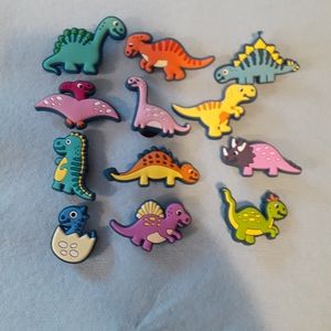 12 pc shoe charms for Crocs.  Dinosaur theme.  NWT